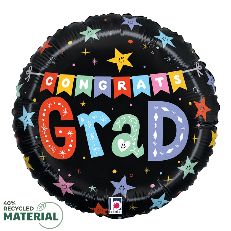 Hooray Grad Smiley Stars