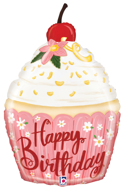 Citrus Blossom Birthday Cupcake