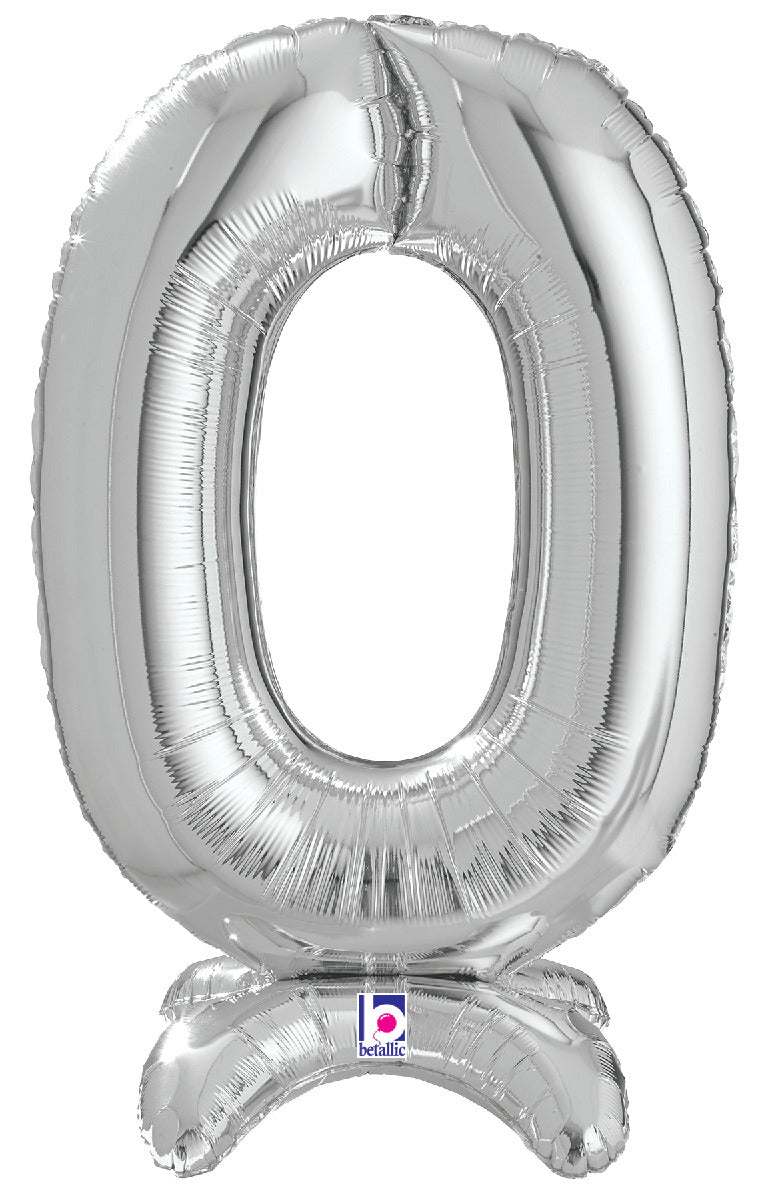 Number Stand Up 0 Silver