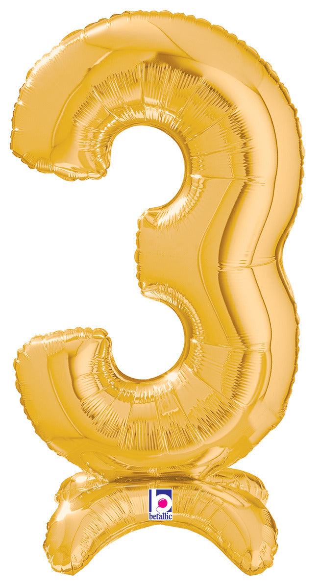 Number Stand Up 3 Gold