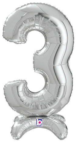 Number Stand Up 3 Silver