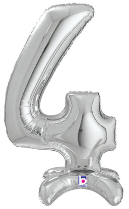 Number Stand Up 4 Silver