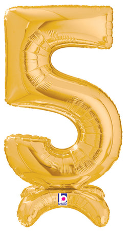 Number Stand Up 5 Gold