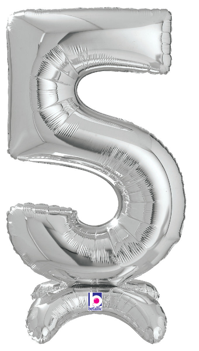 Number Stand Up 5 Silver