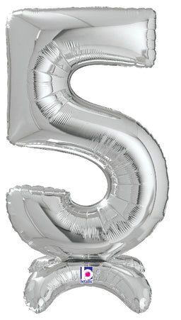Number Stand Up 5 Silver