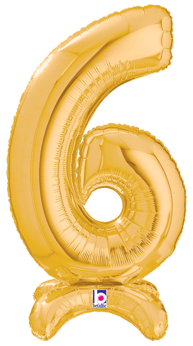 Number Stand Up 6 Gold