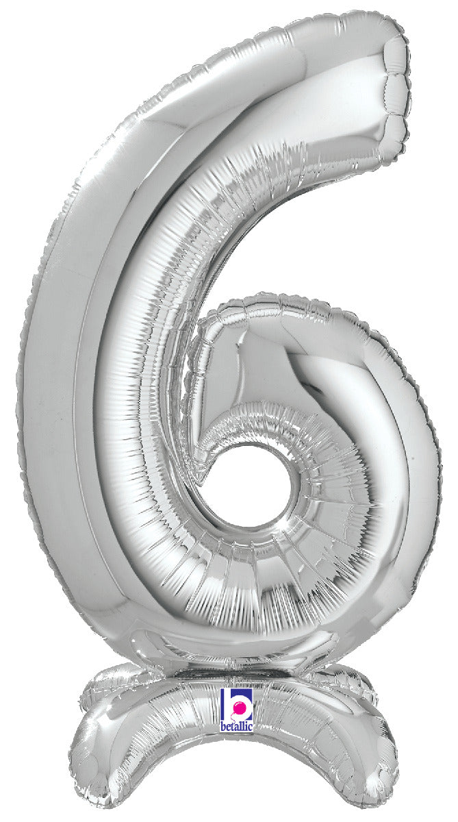 Number Stand Up 6 Silver