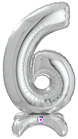 Number Stand Up 6 Silver