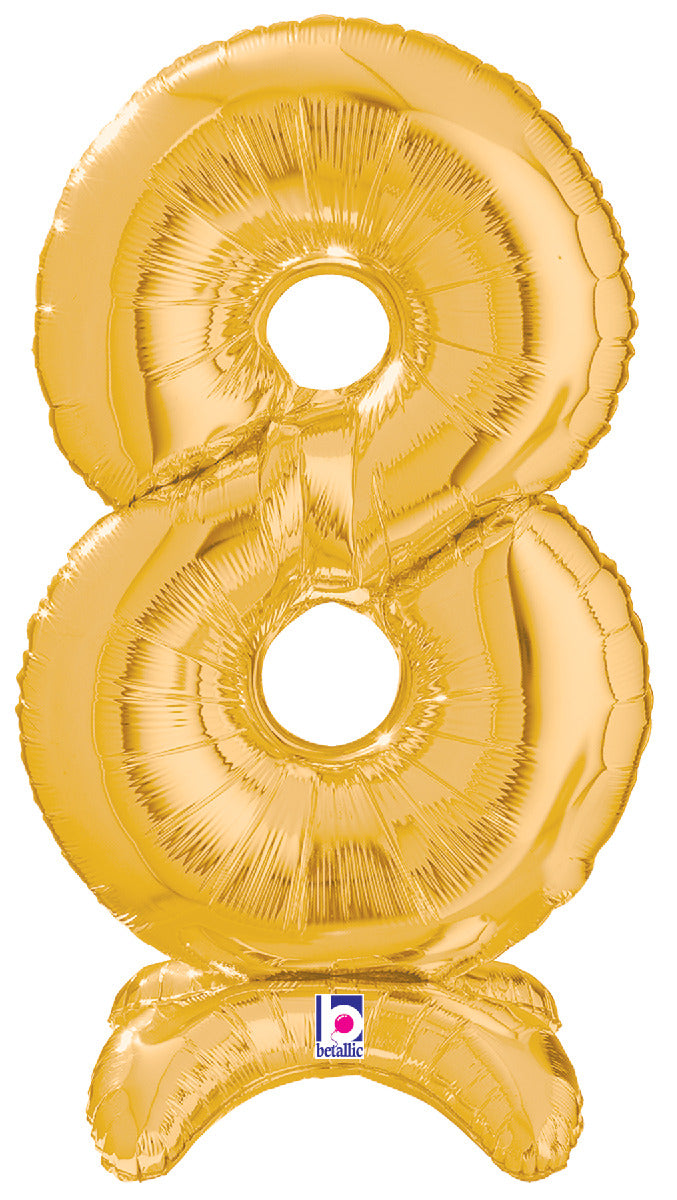 Number Stand Up 8 Gold