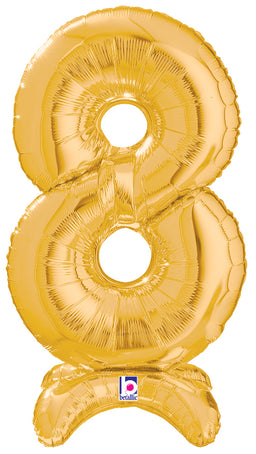 Number Stand Up 8 Gold