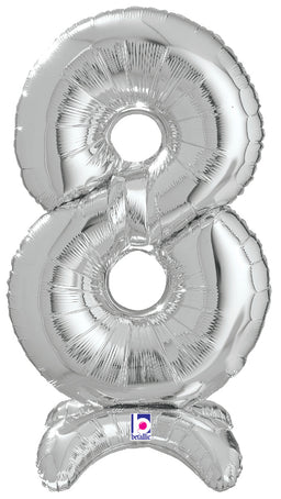 Number Stand Up 8 Silver