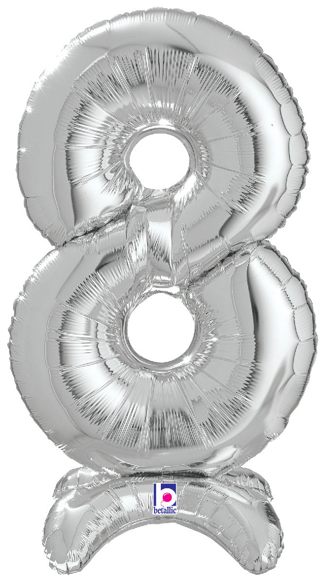 Number Stand Up 8 Silver