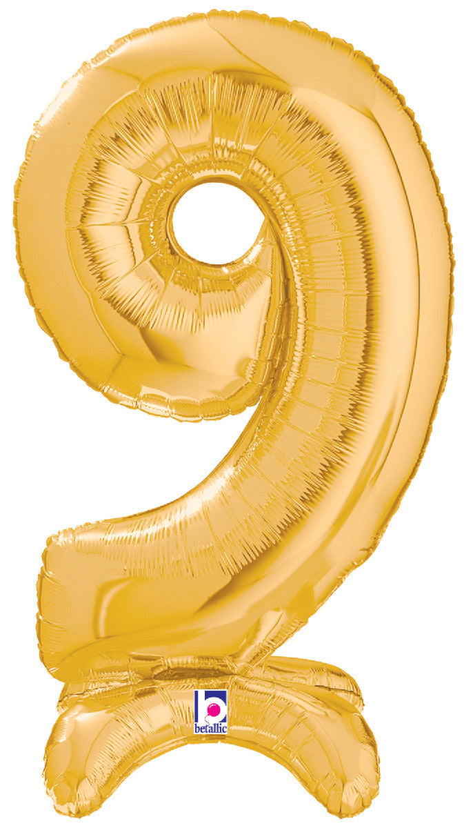 Number Stand Up 9 Gold
