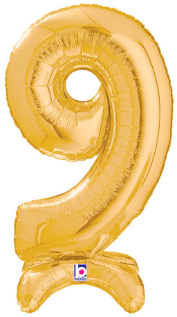 Number Stand Up 9 Gold