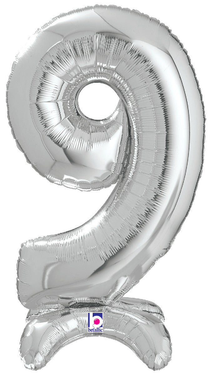 Number Stand Up 9 Silver