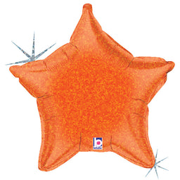 Orange Holographic Star