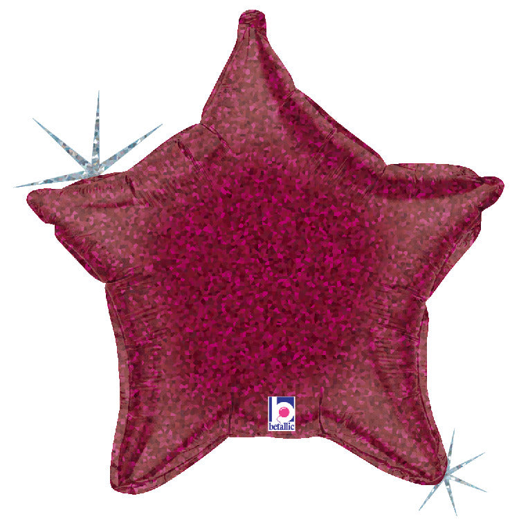 Burgundy Holographic Star