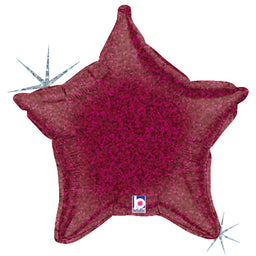 Burgundy Holographic Star