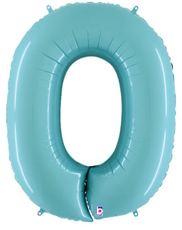 Number 0 Pastel Blue