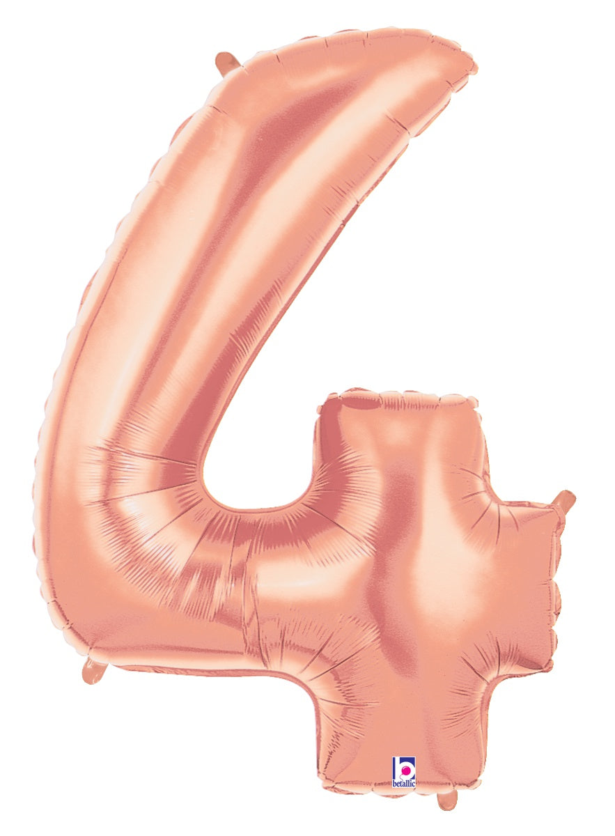 Number 4 Rose Gold
