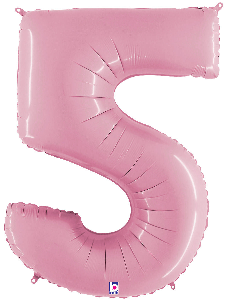 Number 5 Pastel Pink