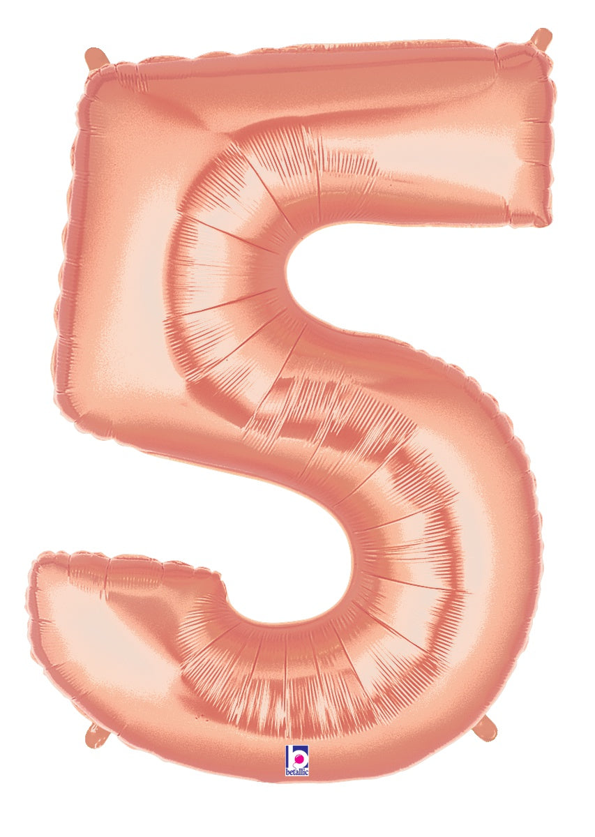 Number 5 Rose Gold