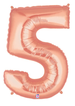 Number 5 Rose Gold