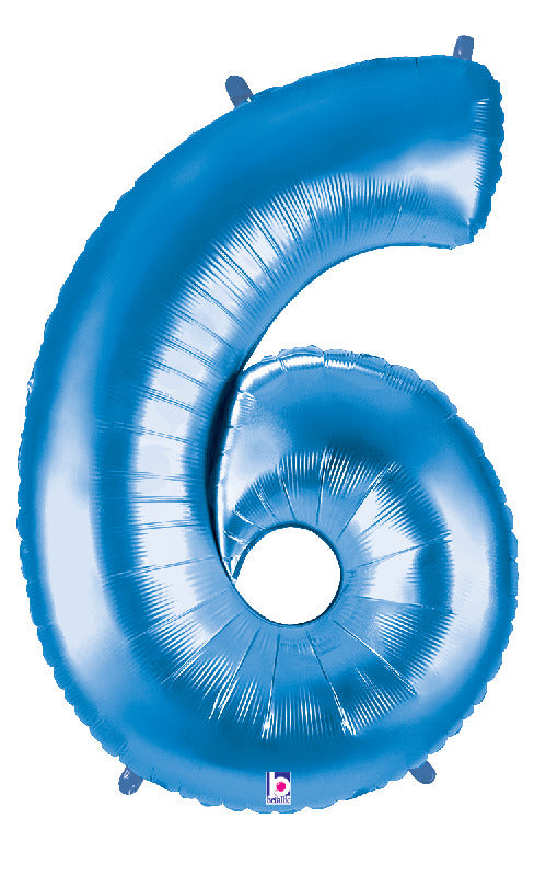 Number 6 Blue