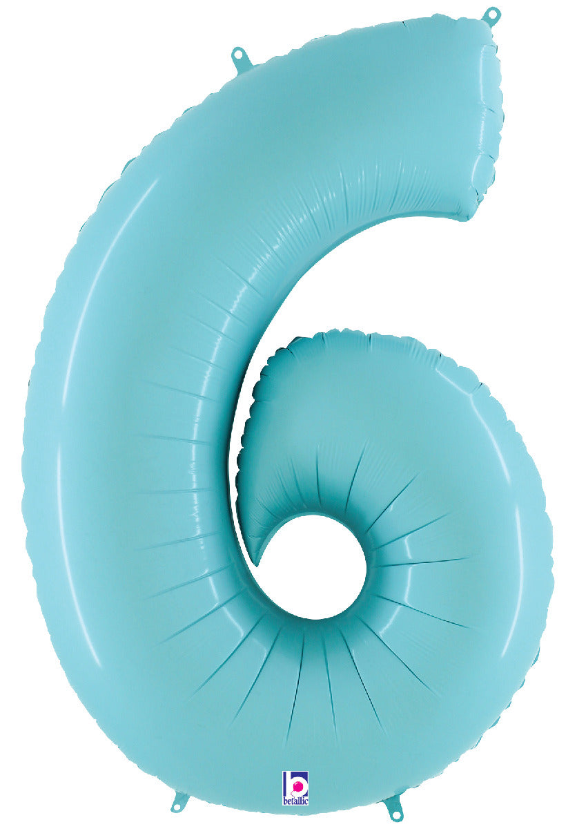 Number 6 Pastel Blue