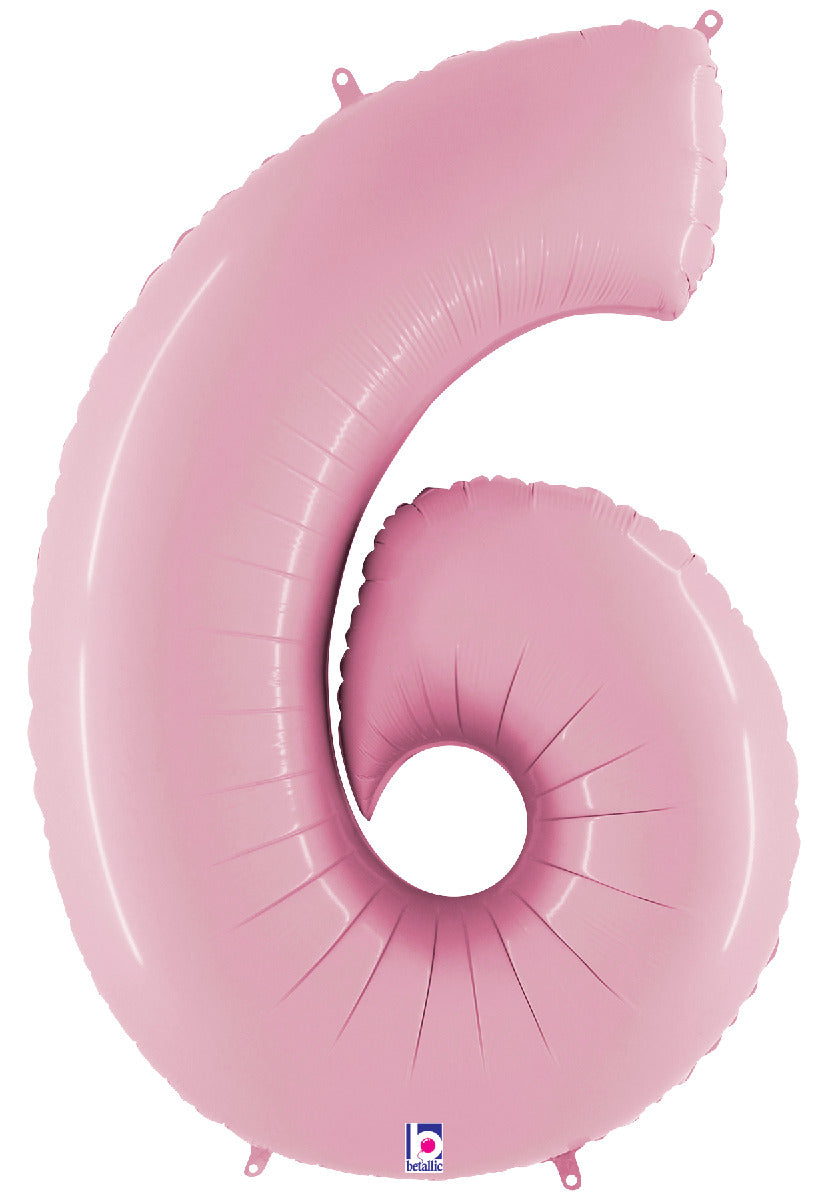 Number 6 Pastel Pink