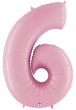 Number 6 Pastel Pink