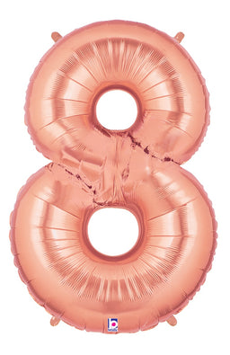 Number 8 Rose Gold