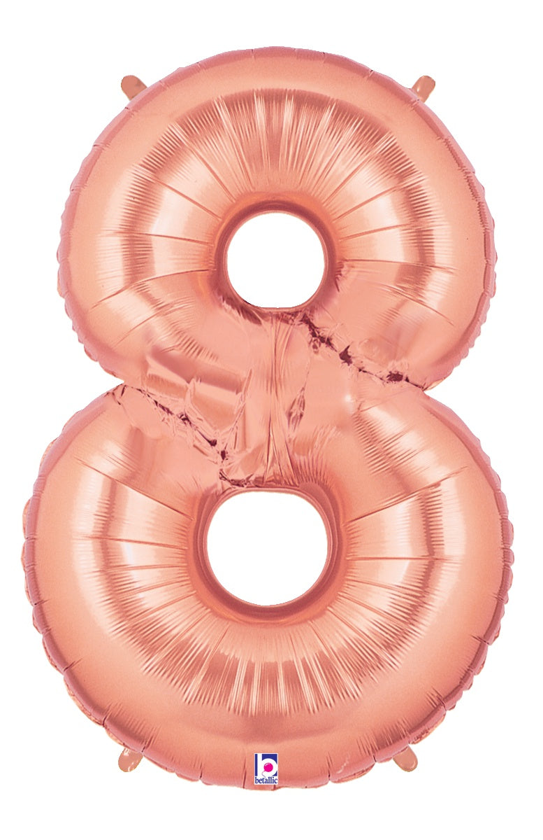 Number 8 Rose Gold