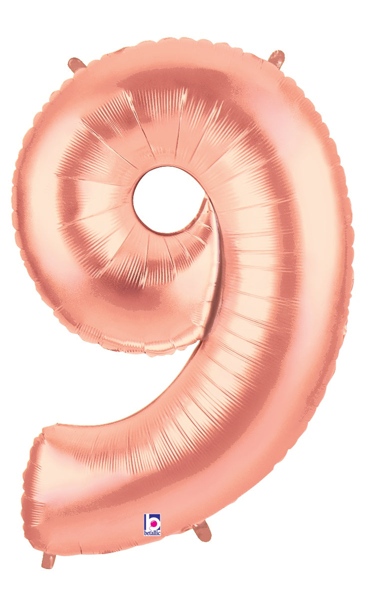 Number 9 Rose Gold