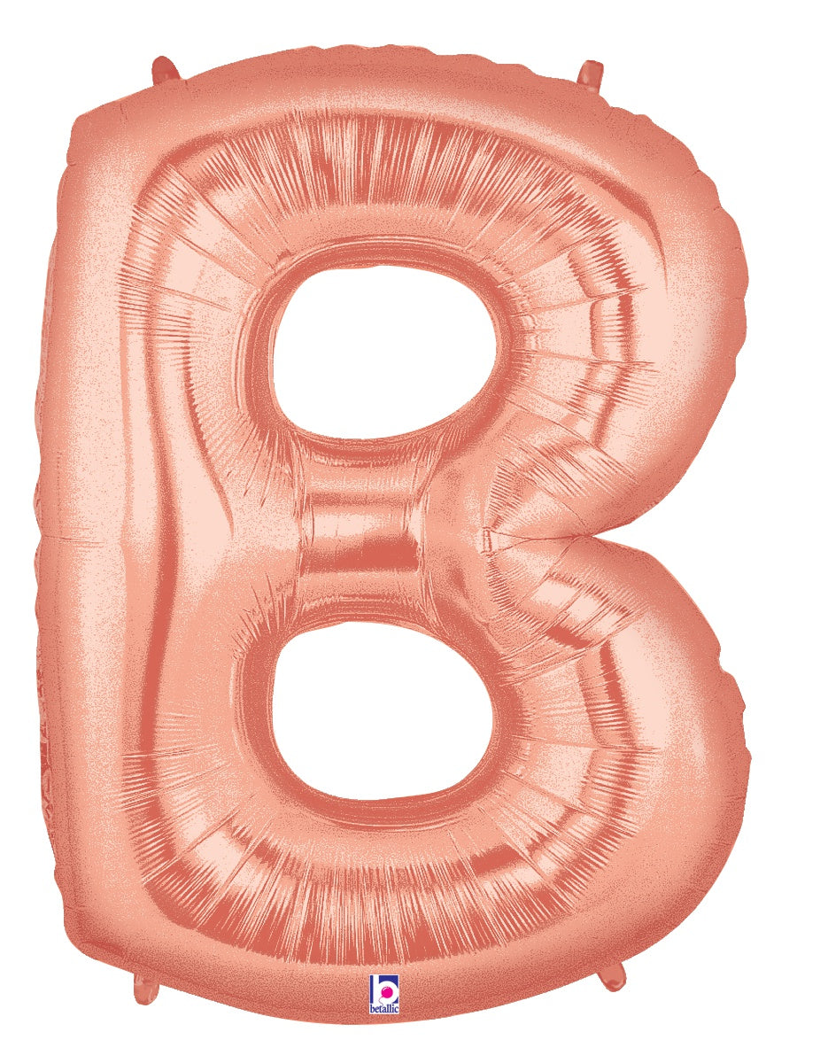 Letter B Rose Gold