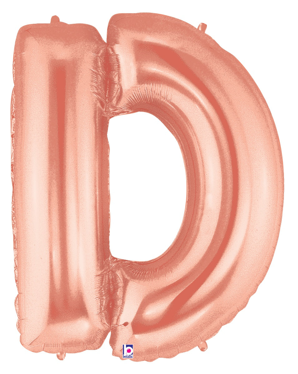 Letter D Rose Gold