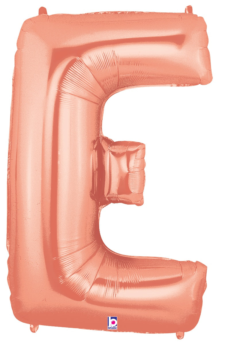 Letter E Rose Gold