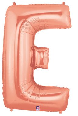 Letter E Rose Gold