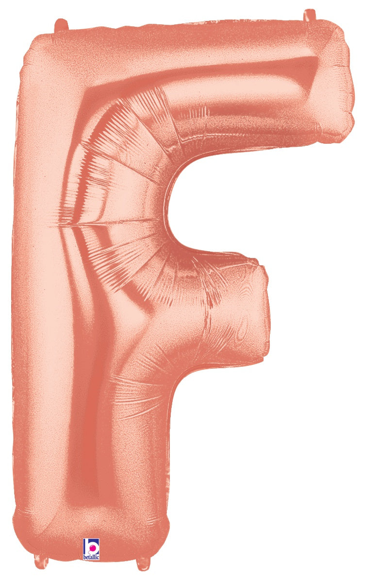 Letter F Rose Gold
