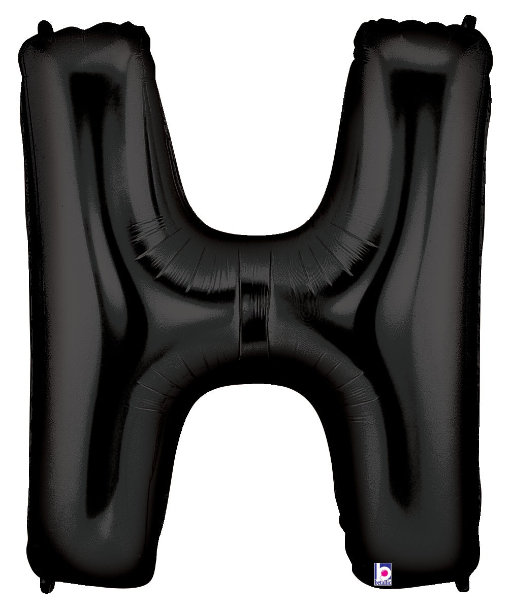 Letter H Black