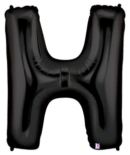 Letter H Black