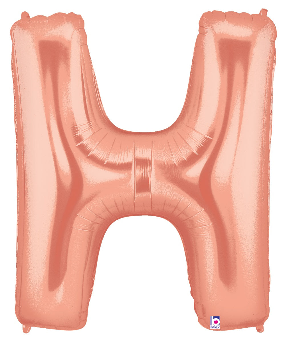 Letter H Rose Gold