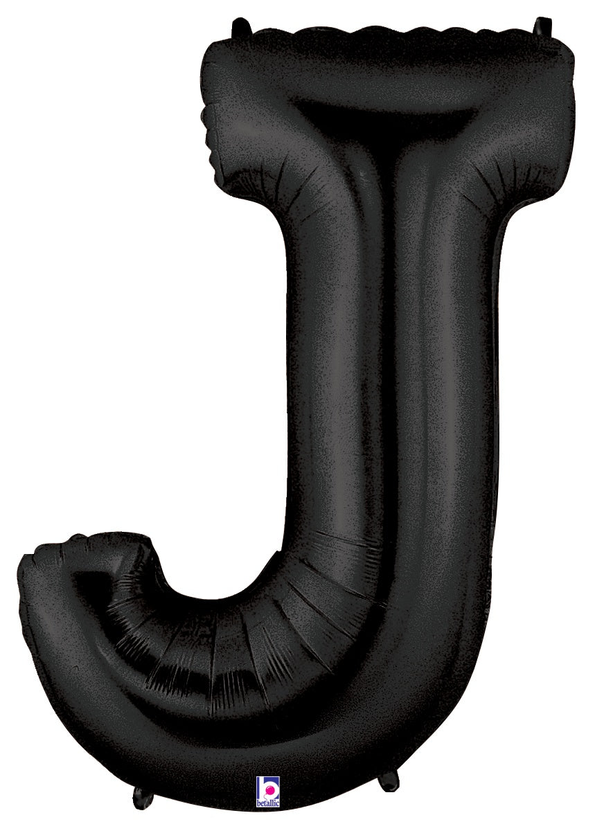 Letter J Black