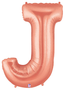 Letter J Rose Gold