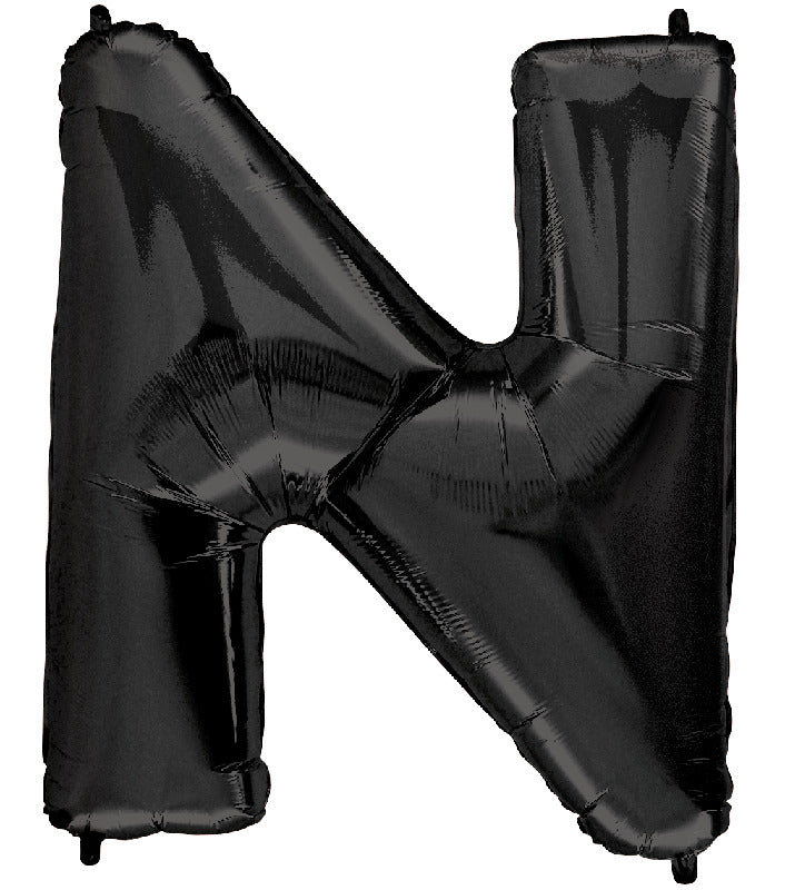 Letter N Black