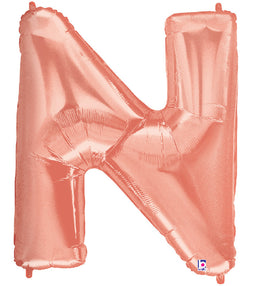 Letter N Rose Gold
