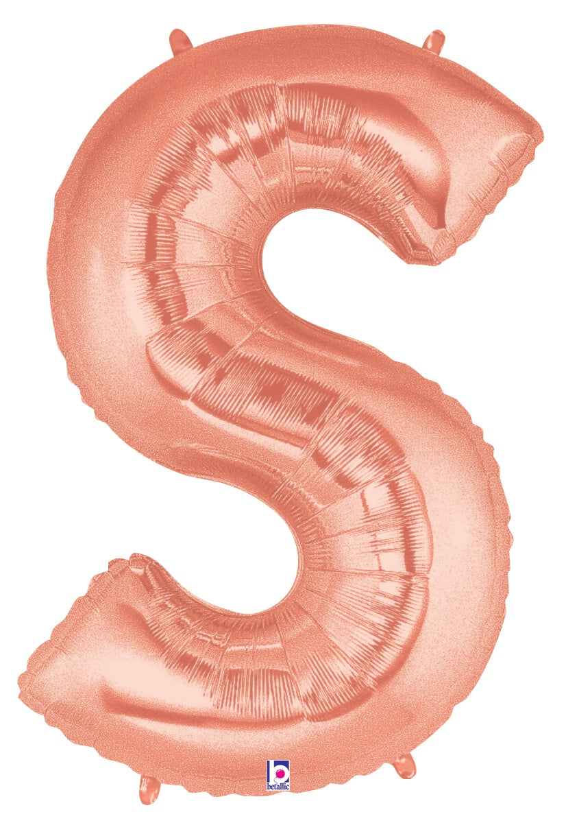 Letter S Rose Gold