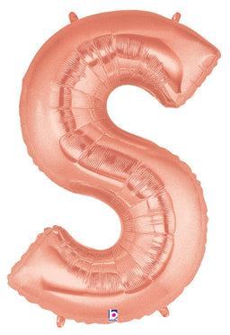 Letter S Rose Gold
