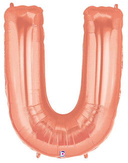 Letter U Rose Gold