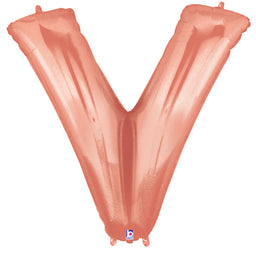 Letter V Rose Gold